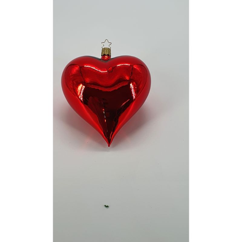 akavet format udløb 1 stk. Rødt hjerte af glas, 13 cm - Lys og Hjerter
